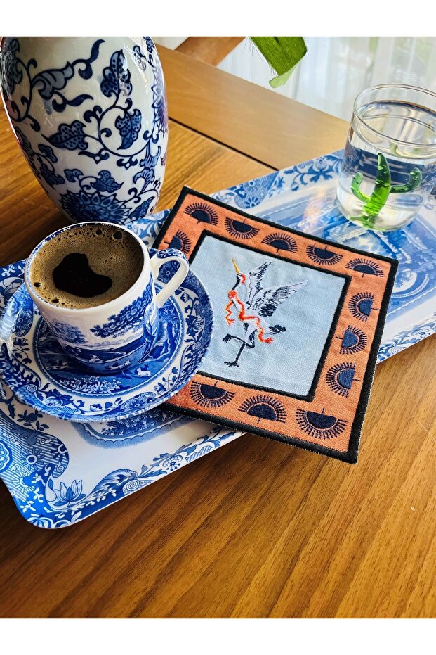 منديل كوكتيل مزخرف بنمط الرافعة (قطعة واحدة)