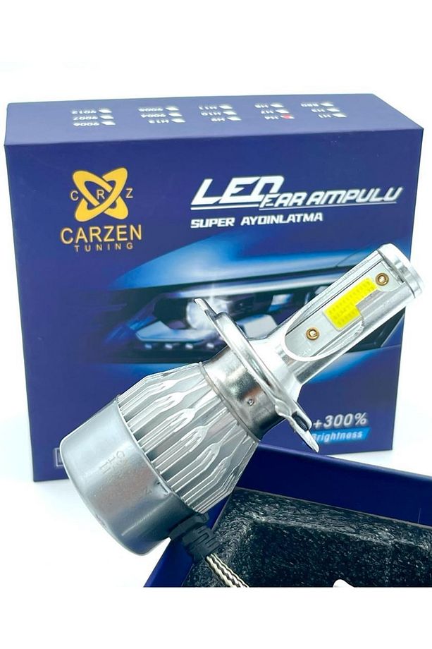 H4 Zenon 3 Fişli Motorsiklet Farı Çift Devre Uzun Kısa 12v Tek Adet Fiyatıdır - 1