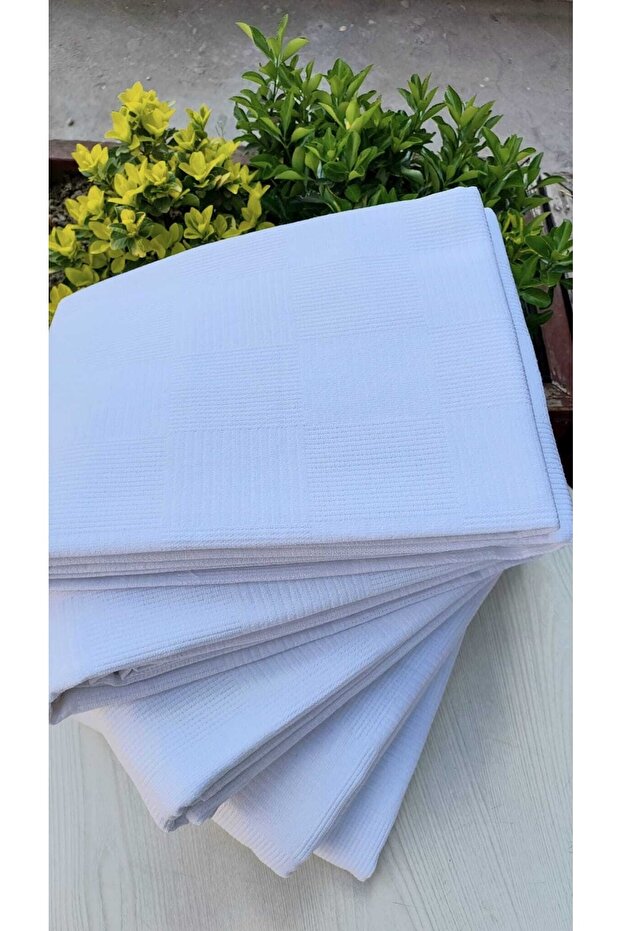 Hotel Pique Double Self Patterned White Pique 100% Cotton 200x235