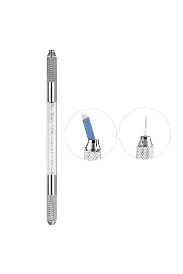 +2 Needles Gift Double Ended Diamond Stone Microblading Permanent Makeup Practice Pen