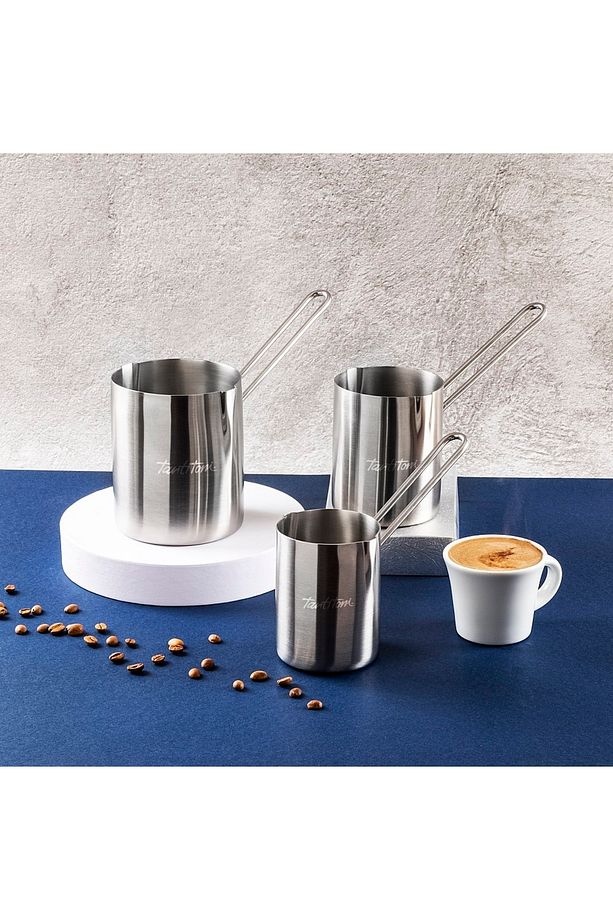 Paslanmaz Çelik Çift Ağizli Silindir Cezve 770 ml - 2