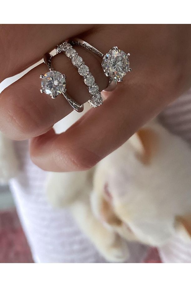 2.2 Ct Mozanit Tamtur Yüzük / Gra Sertifika - 4
