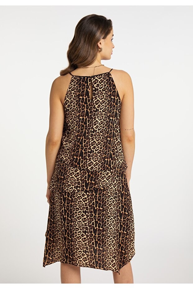 Rochie cu imprimeu leopard - 3