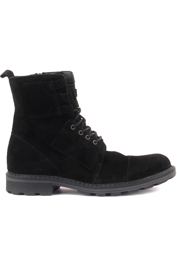 - Black Suede Zippered Men's Boots 102-4023-41300