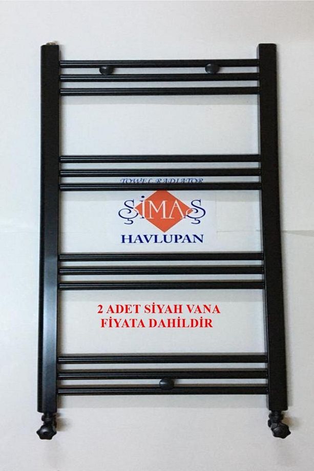 500x1000 Havlupan 2 Adet Radyatör Vanası Mat Siyah - 3