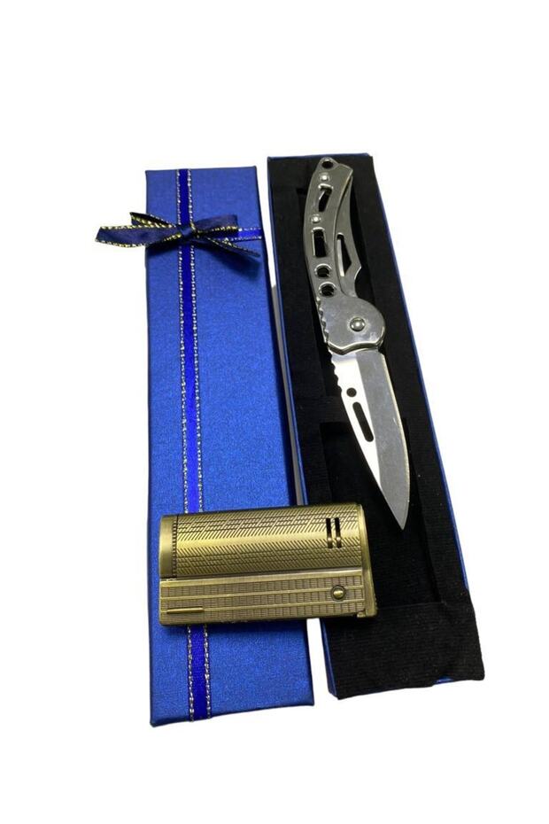 Benzinli Muhtar Model Çakmak Ve Çakı Kombini - 4