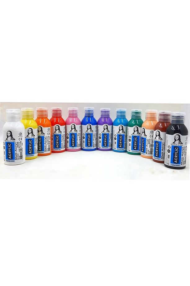 Monalisa 110 ml Ana Renkler 12li Akrilik Boya Seti - 1