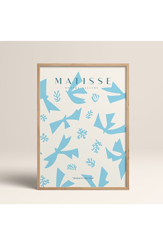 Abstract Colorful Patterns with Wooden Frame Matisse Gallery Modern Art Painting
