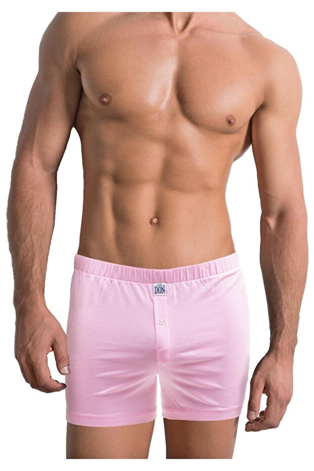 Jersey Penye-örme Erkek Boxer Pembe - 1