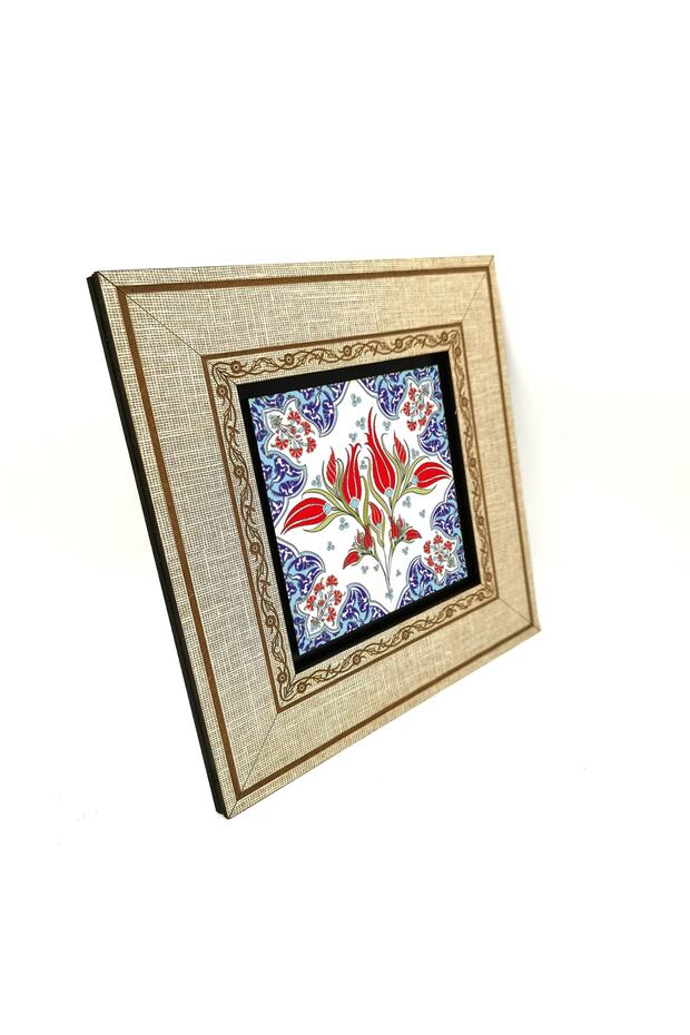 Ottoman Iznik Tile Pattern Printed Mdf Table - 1