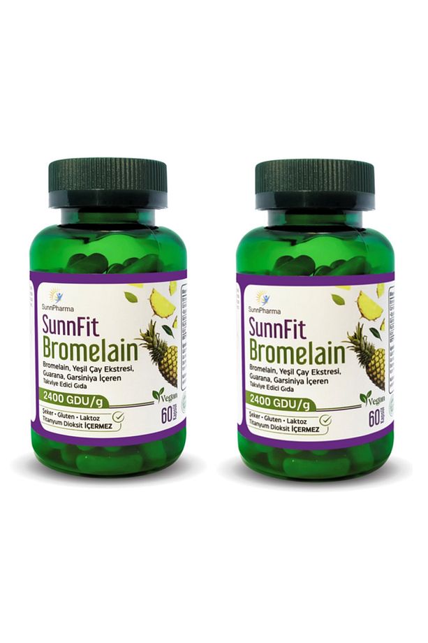 Sunnfit Bromelain ''bromelain ,yeşil Çay Ekstresi, Guarana,garsinya ,krom X 2 - 1