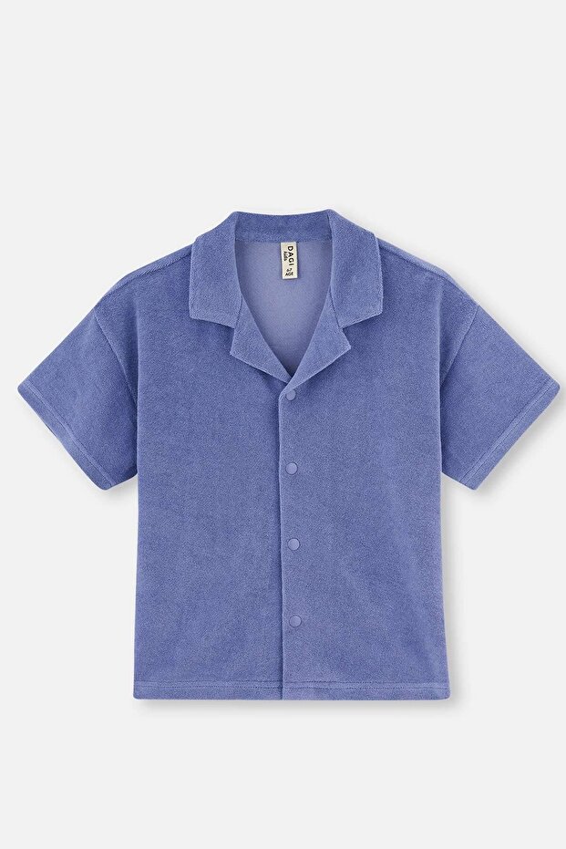 Lila Kız Çocuk Havlu Gömlek - 5