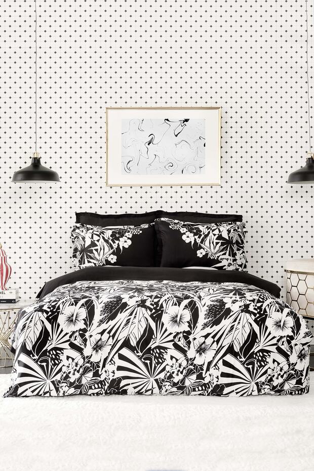 Pio Satin Single 100% Cotton Duvet Cover Set Black