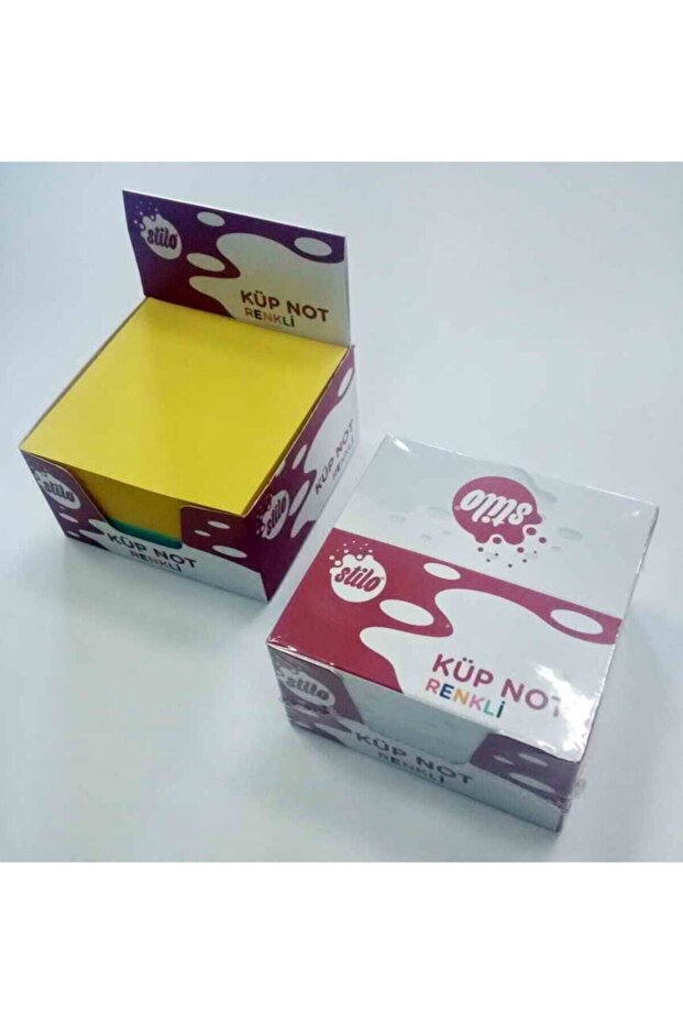 ورق ملاحظات مكعب ملون 8x8 سم