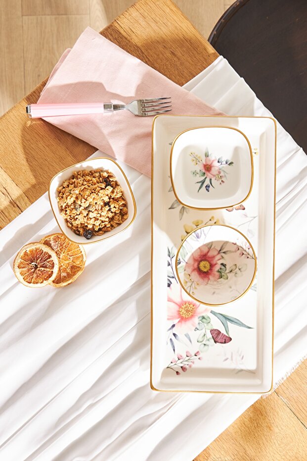 Buket Sunumluk Servis Tabağı 4 Parça - 2