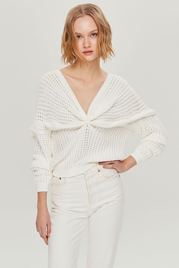 Zurück Detaillierter Strickpullover - 2