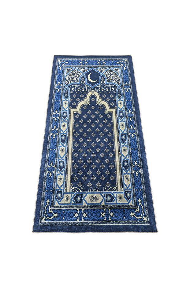 Prayer Rug Velvet Textured 65x120 cm Print Patterned Knee Painless