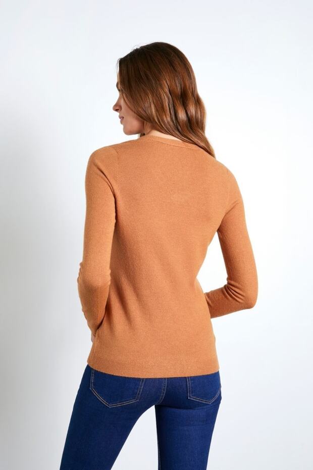 Nahtloser Strickpullover mit gerippter elastischer Taille - A. Braun - 5