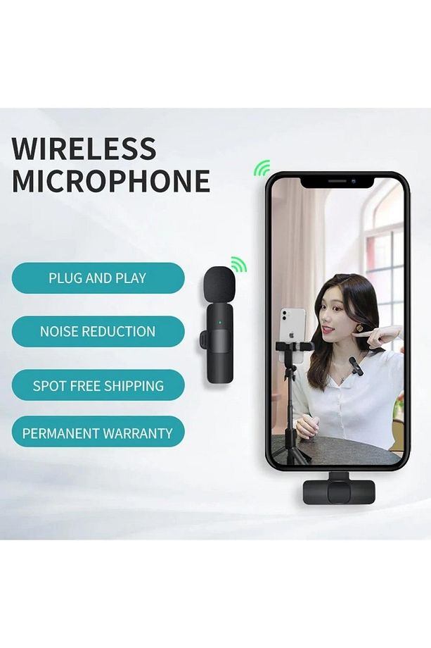 Iphone Uyumlu Kablosuz Yaka Mikrofonu, Taşınabilir, Wireless Ios, Lighting Uyumlu Yaka Mikrofonu - 3