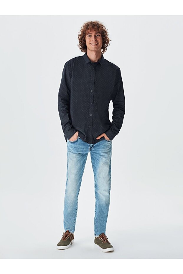 Patterned Anthracite Shirt - 1