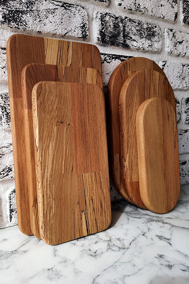 6-Piece Cutting Board Set Presentation Serving Plates