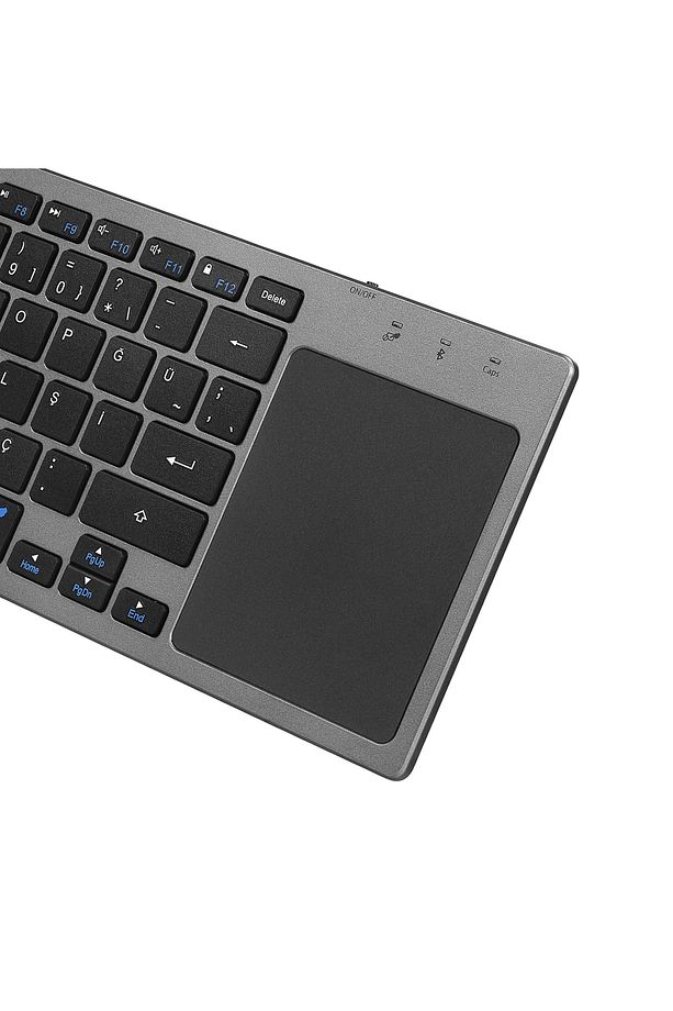 Ekw-61 Bluetooth Klavye 2.4ghz Wifi Toucpad Mouse Qmac/win/android/ıos Kablosuz Tv Uyumlu - 3