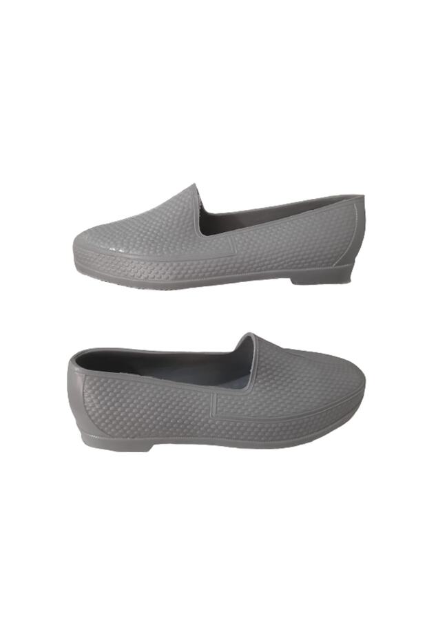 Gray Men's Rubber Lacing-garden Sea/pool Shoes