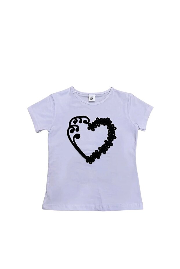 Children's Heart Embroidered T-shirt 23 April 19 May Yd4