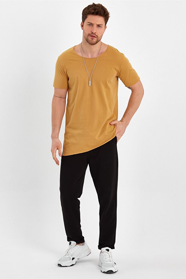 Ασύμμετρο μπλουζάκι Basic Open Collar - 6