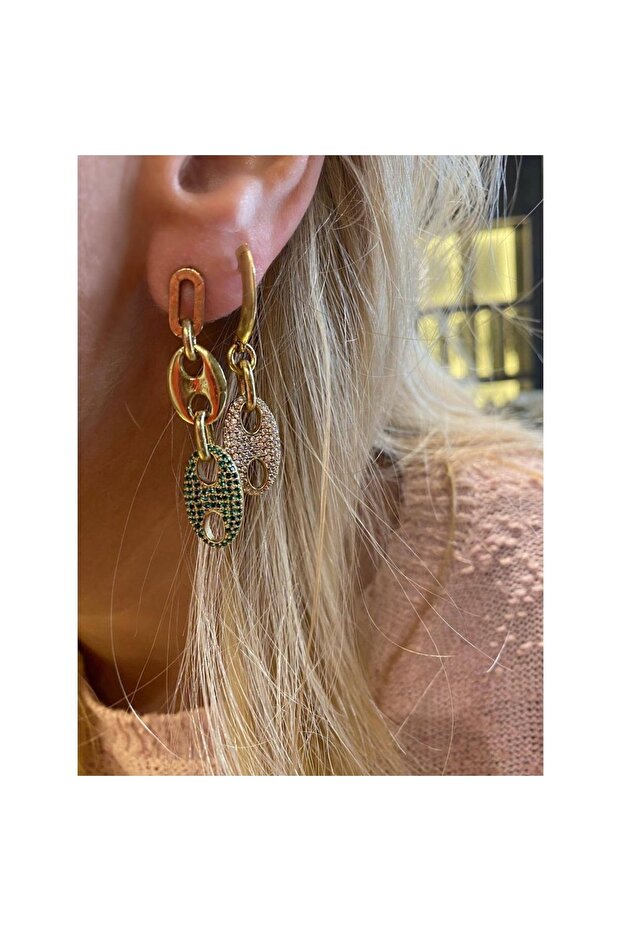 Bronz Drop Flow Küpe - 2