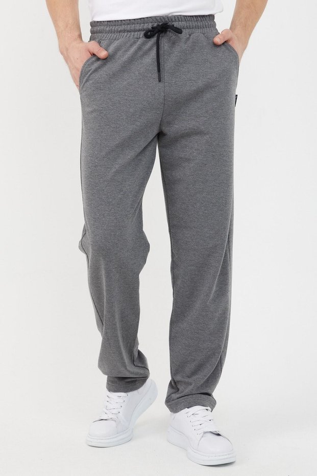 Men's Anthracite Straight Leg Relaxed Cut Sweatpants