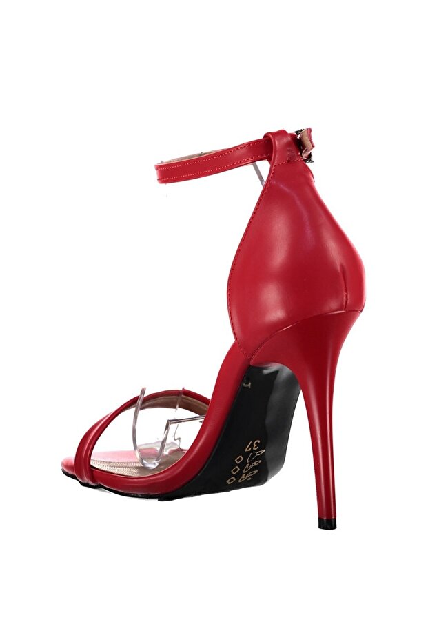 Červené dámské boty na podpatku B922112609 - 7