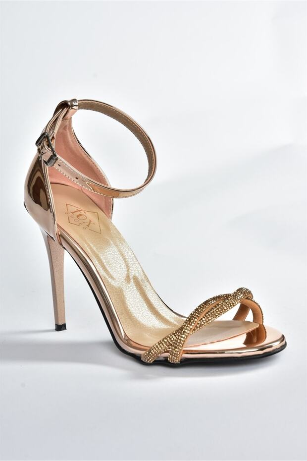 Bronze Mirror Stone Damen-Abendschuhe mit dünnem Absatz M752121334 - 6