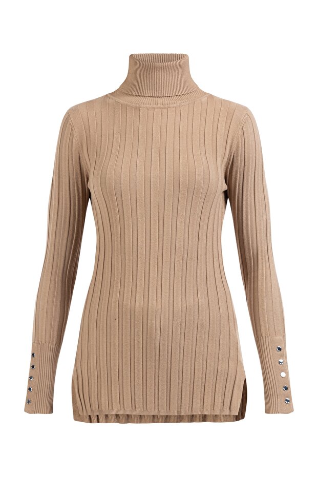 Strick Rollkragen Pullover - 1