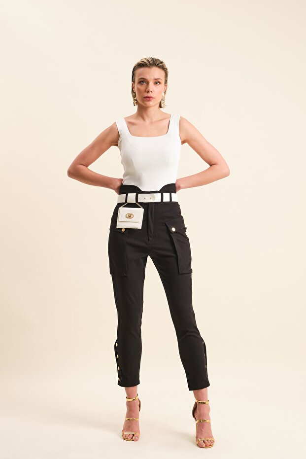 Kemerli Pantolon - 2