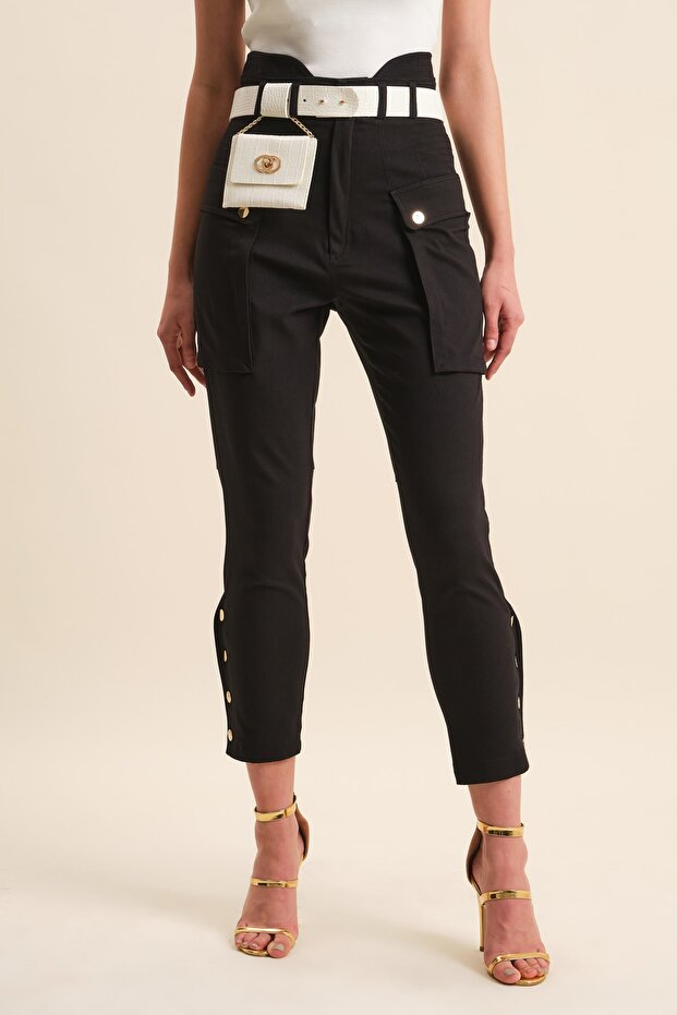 Kemerli Pantolon - 3