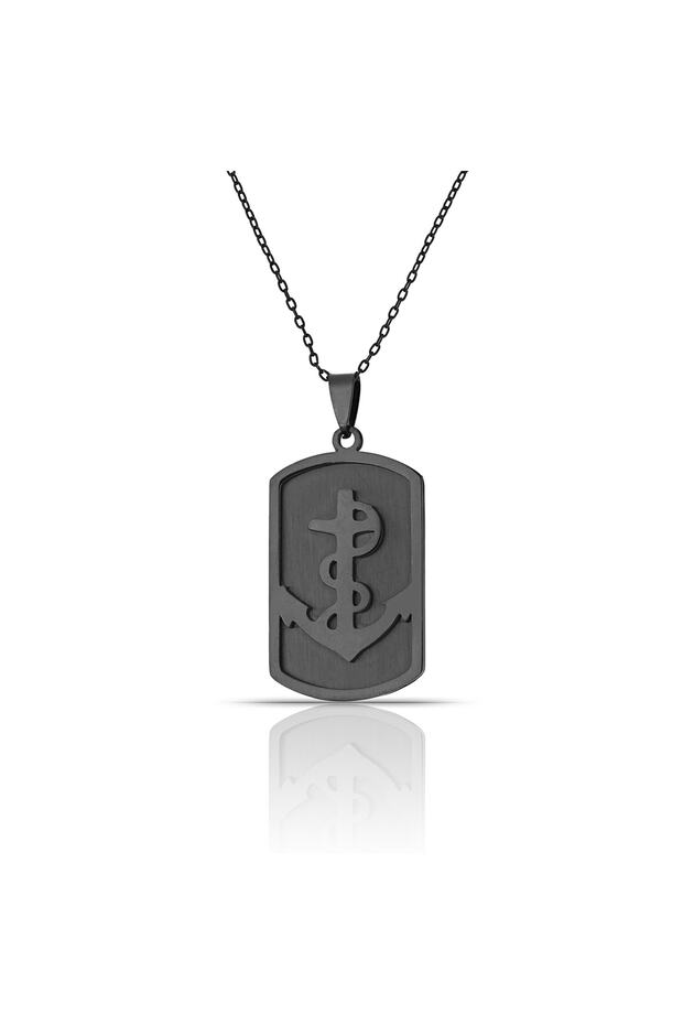Black Anchor Model Necklace Ps2861