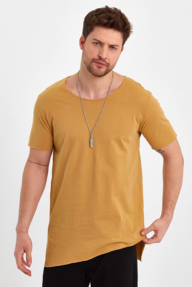 Ασύμμετρο μπλουζάκι Basic Open Collar - 3