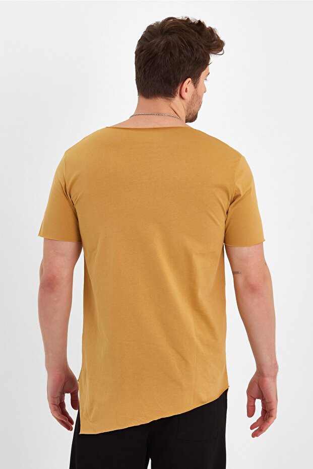 Ασύμμετρο μπλουζάκι Basic Open Collar - 7