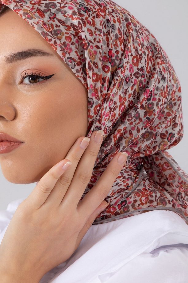 Karanfil Desen Soft Pamuk Eşarp - 2