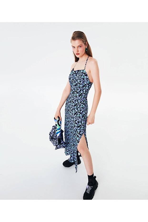 فستان ميدي منقوش - 1