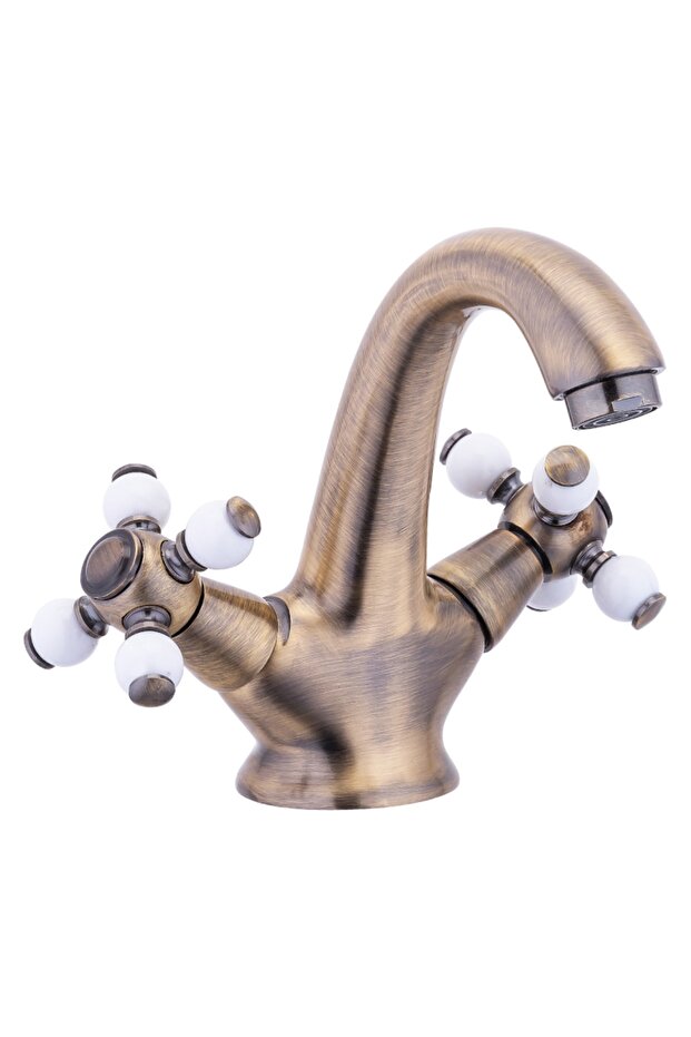 Antique Ottoman Porcelain Stone Koç Eagle Sink Faucet