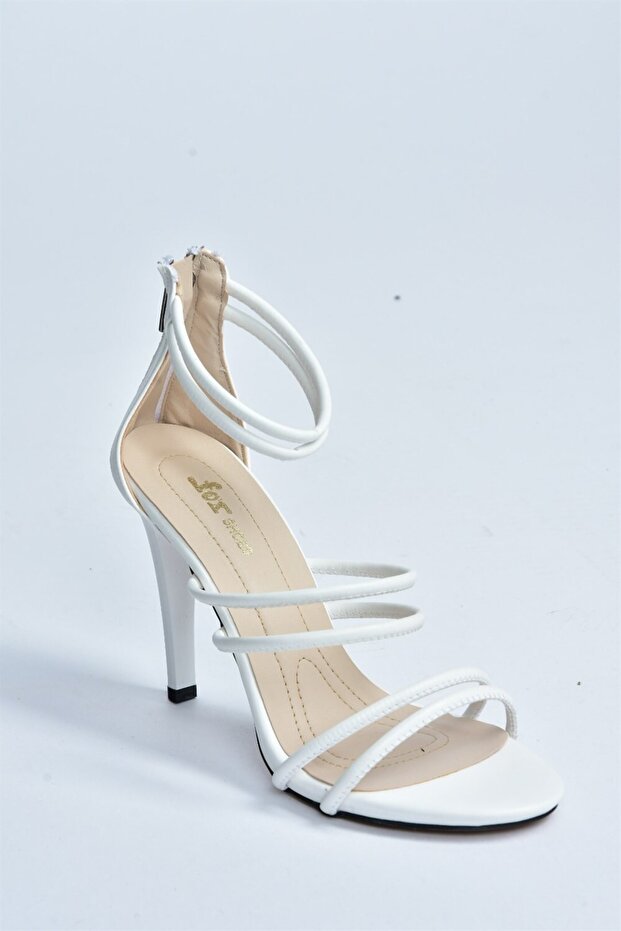 Fehér vékony sarkú női cipő M251762109 - 6