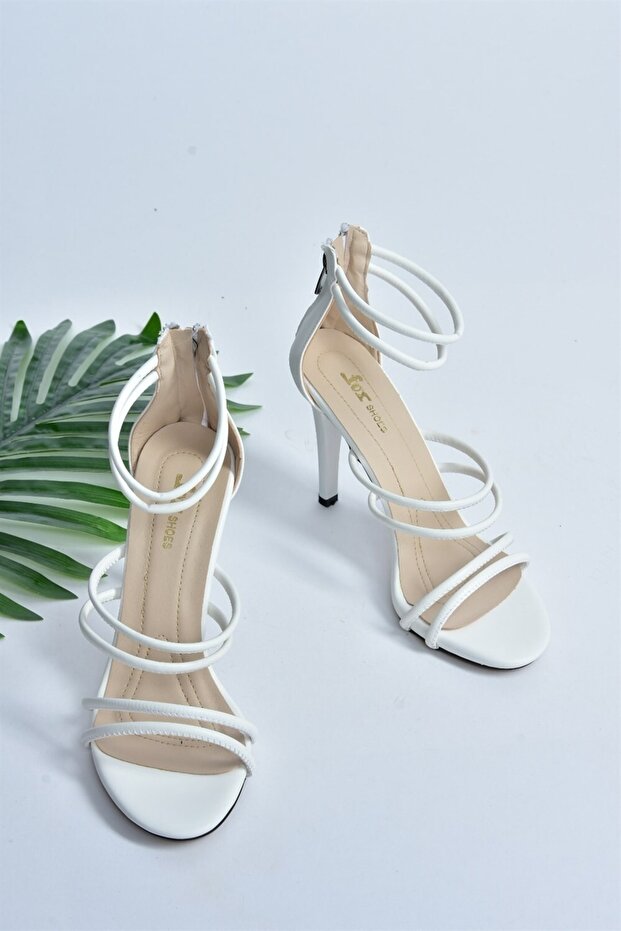 Fehér vékony sarkú női cipő M251762109 - 8