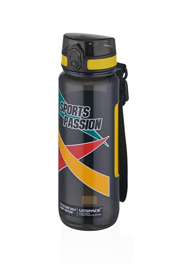 800ml Sports Passion Tritan Water Bottle with Non-Slip Grip Compartment