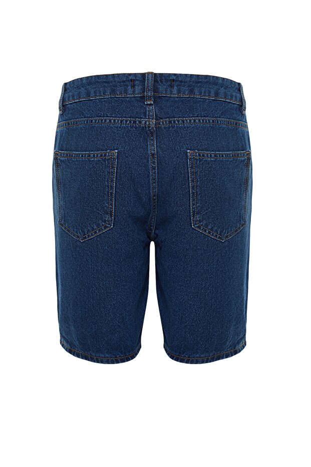 Lacivert Pileli Regular Şort & Bermuda TMNSS21SR0493 - 13