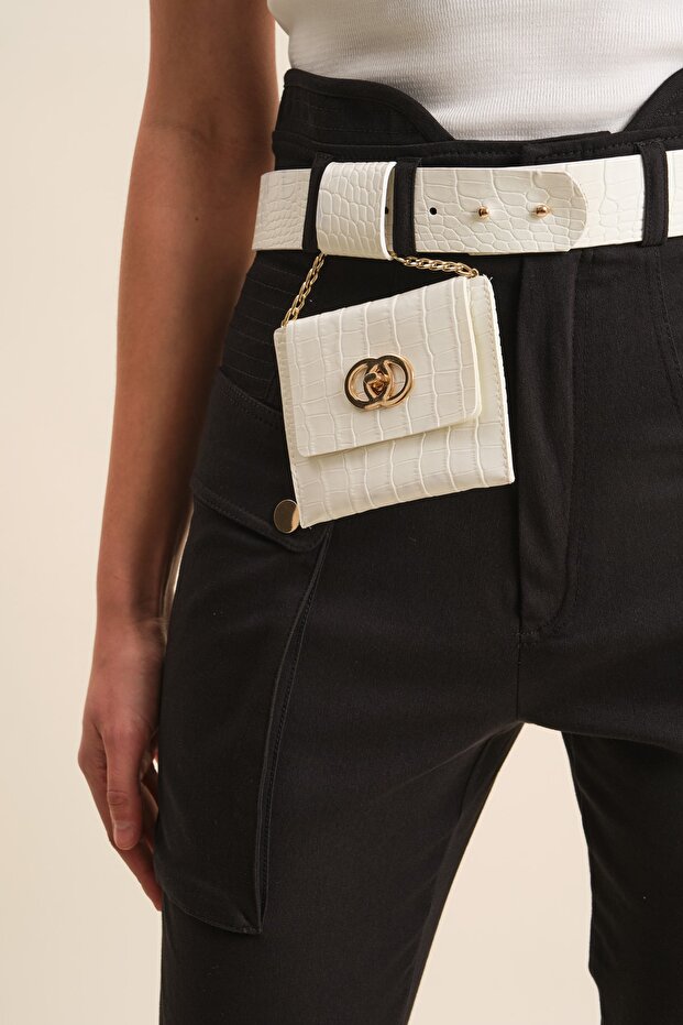 Kemerli Pantolon - 4