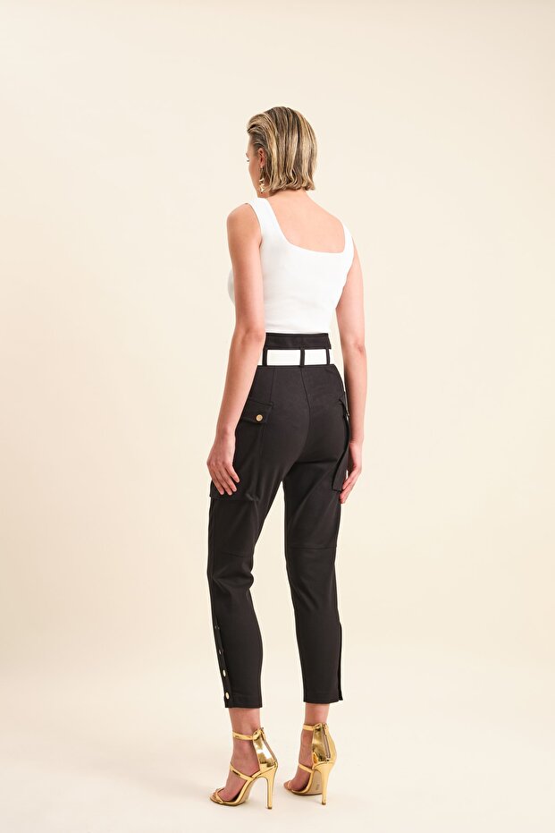 Kemerli Pantolon - 6