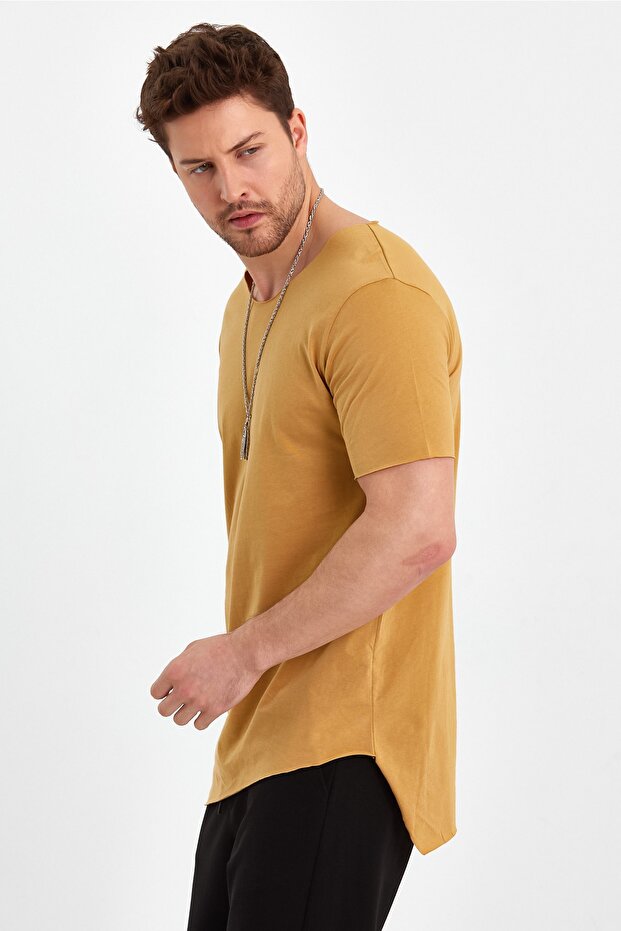 Ασύμμετρο μπλουζάκι Basic Open Collar - 5