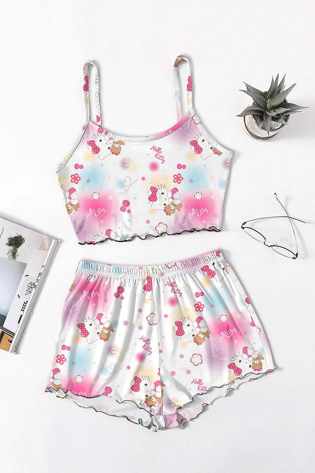 Favela Hello Kitty Süpersoft Şort Takımı - 1